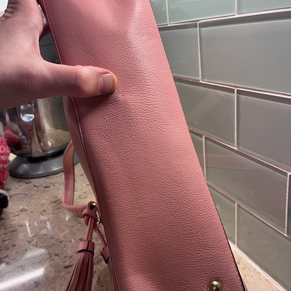 Pink Leather Adjustable Bag and Cross Body Strap - Detachable Shoulder Strap - Picture 4 of 7